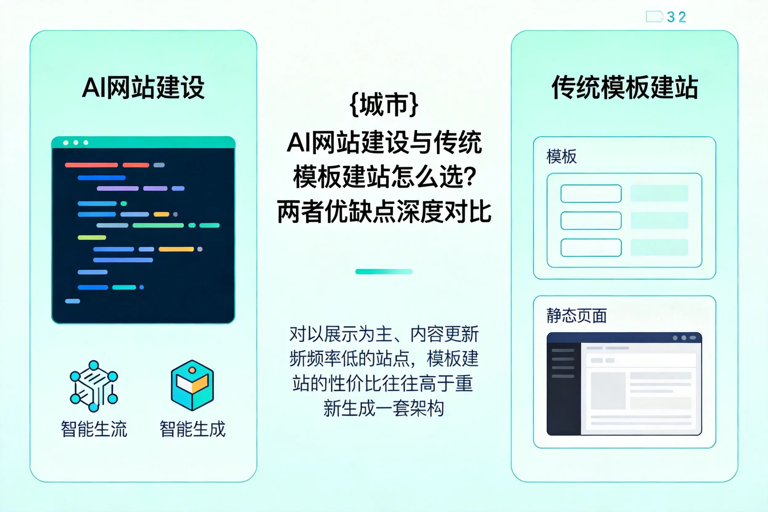 博尔塔拉AI网站建设与传统模板建站怎么选?两者优缺点深度对比