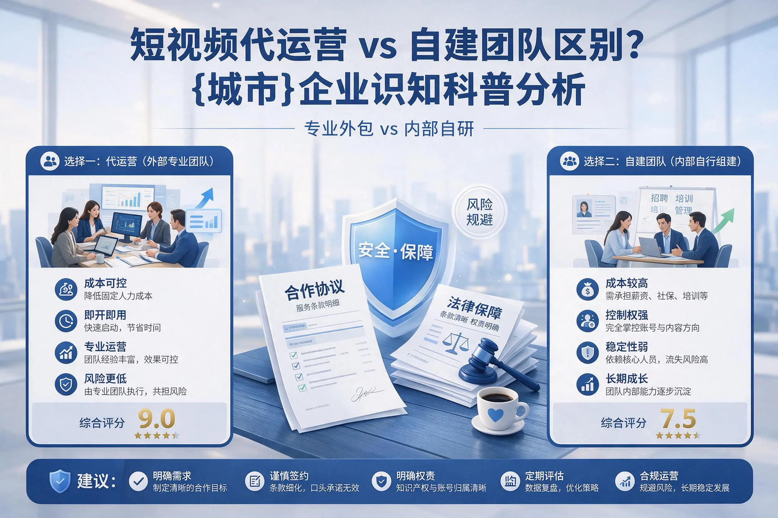 短视频代运营与自建团队区别？博尔塔拉企业认知科普分析