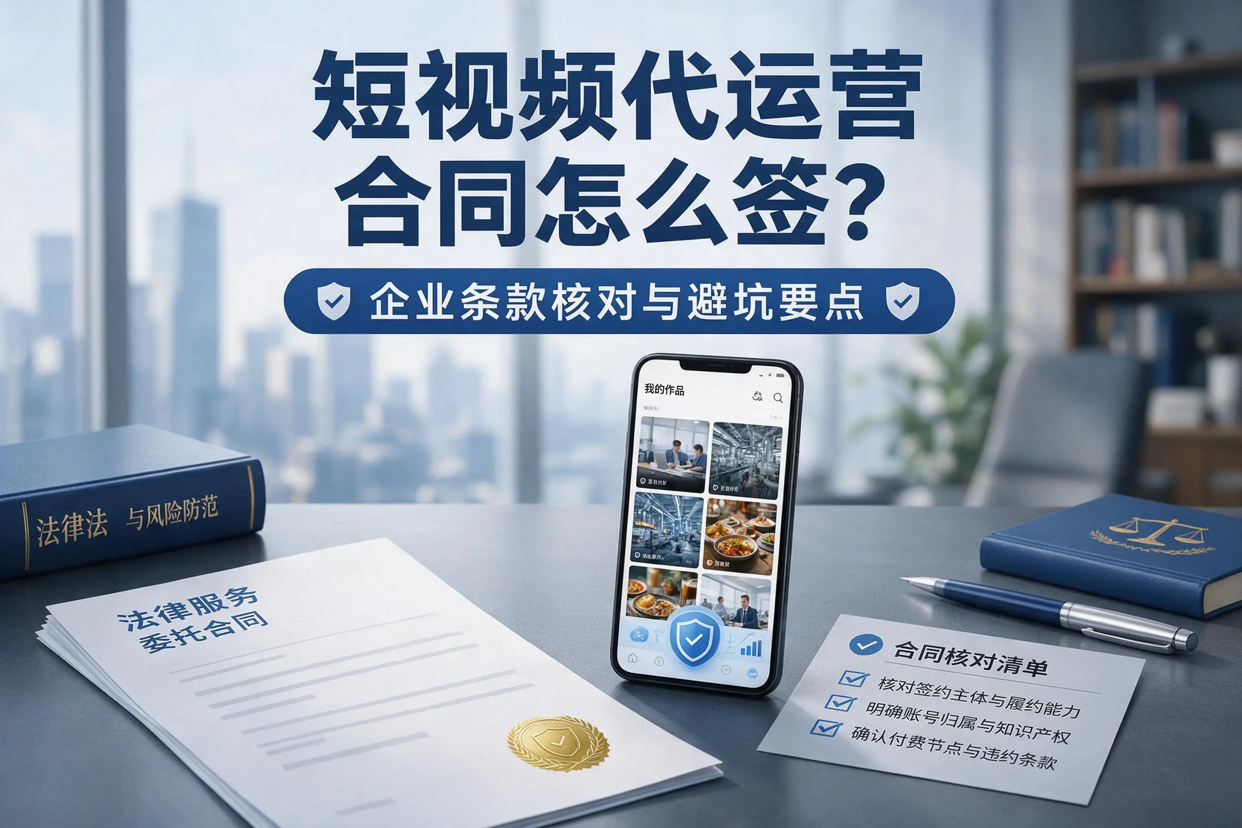 短视频代运营合同怎么签？博尔塔拉企业条款核对与避坑要点