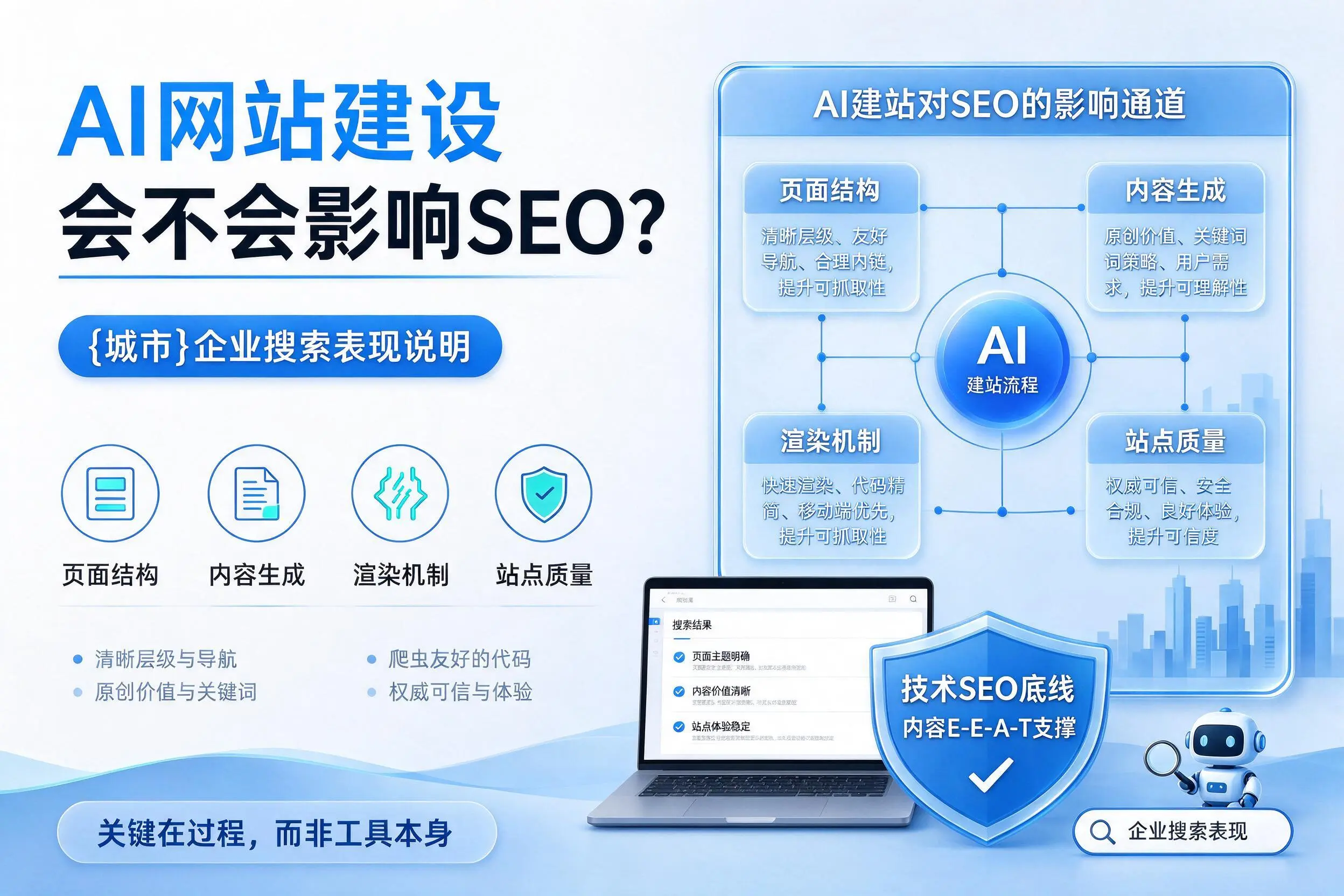 AI网站建设会不会影响SEO？博尔塔拉企业搜索表现说明