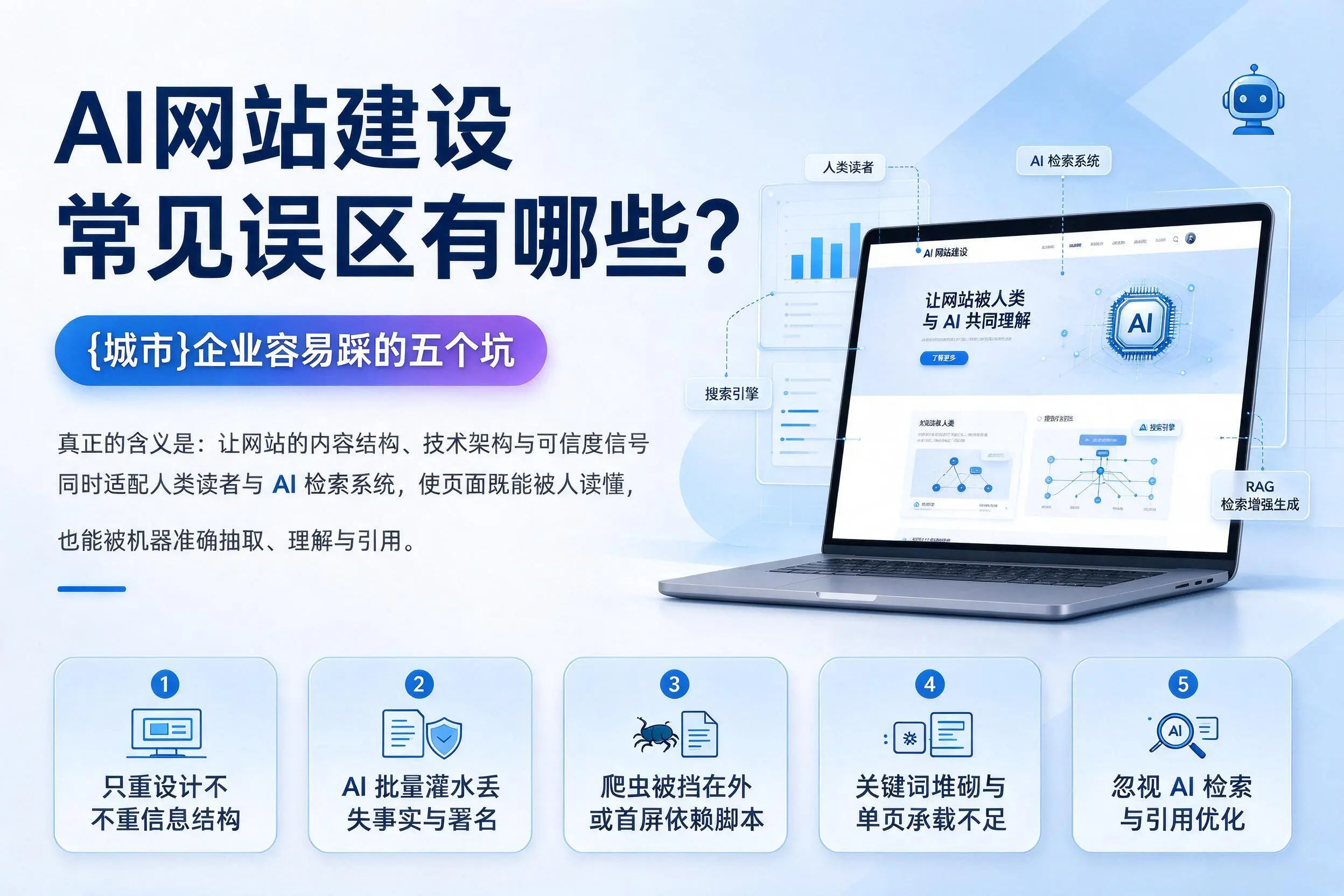 AI网站建设常见误区有哪些？博尔塔拉企业容易踩的五个坑