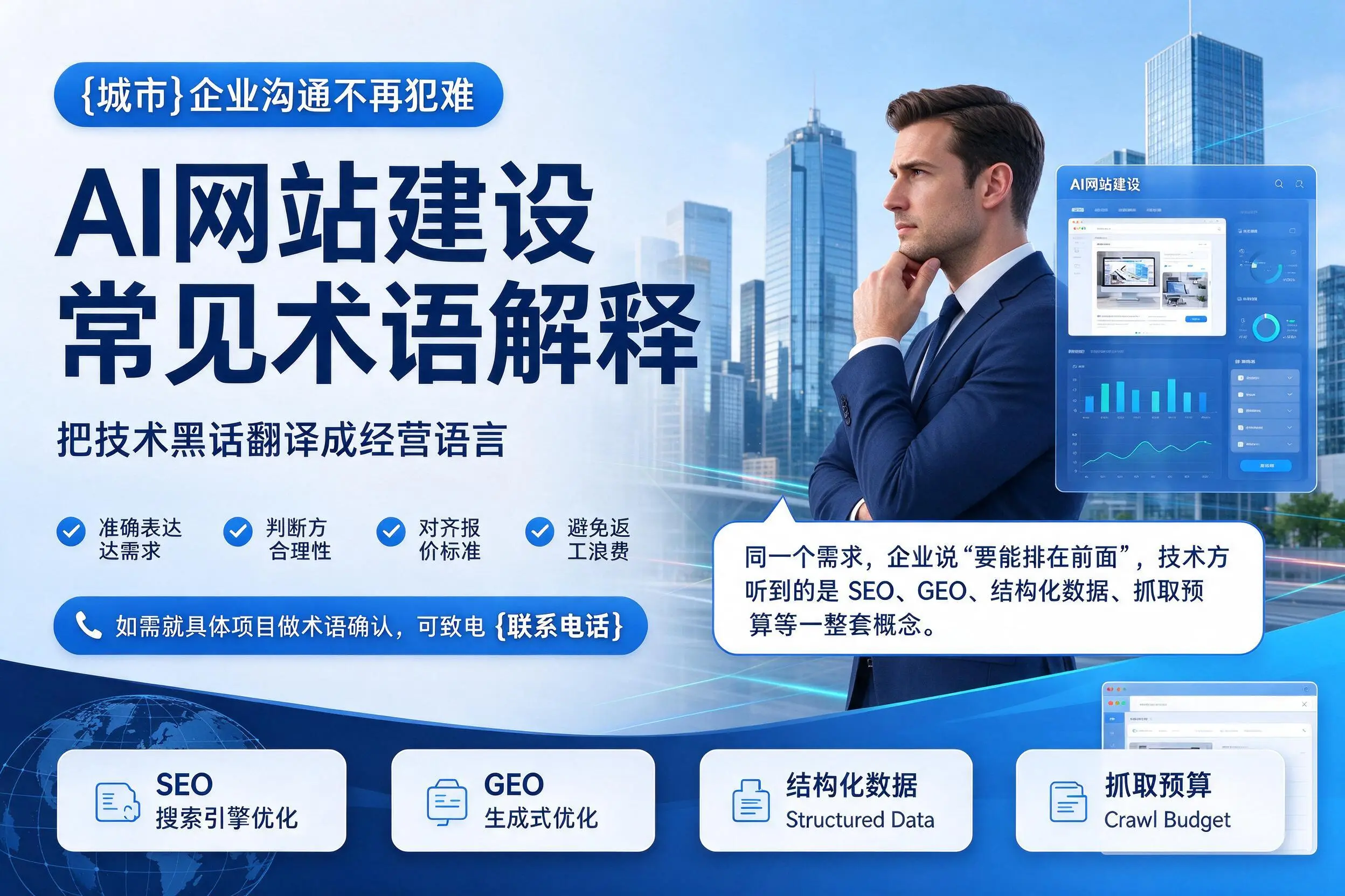 AI网站建设常见术语解释，博尔塔拉企业沟通不再犯难