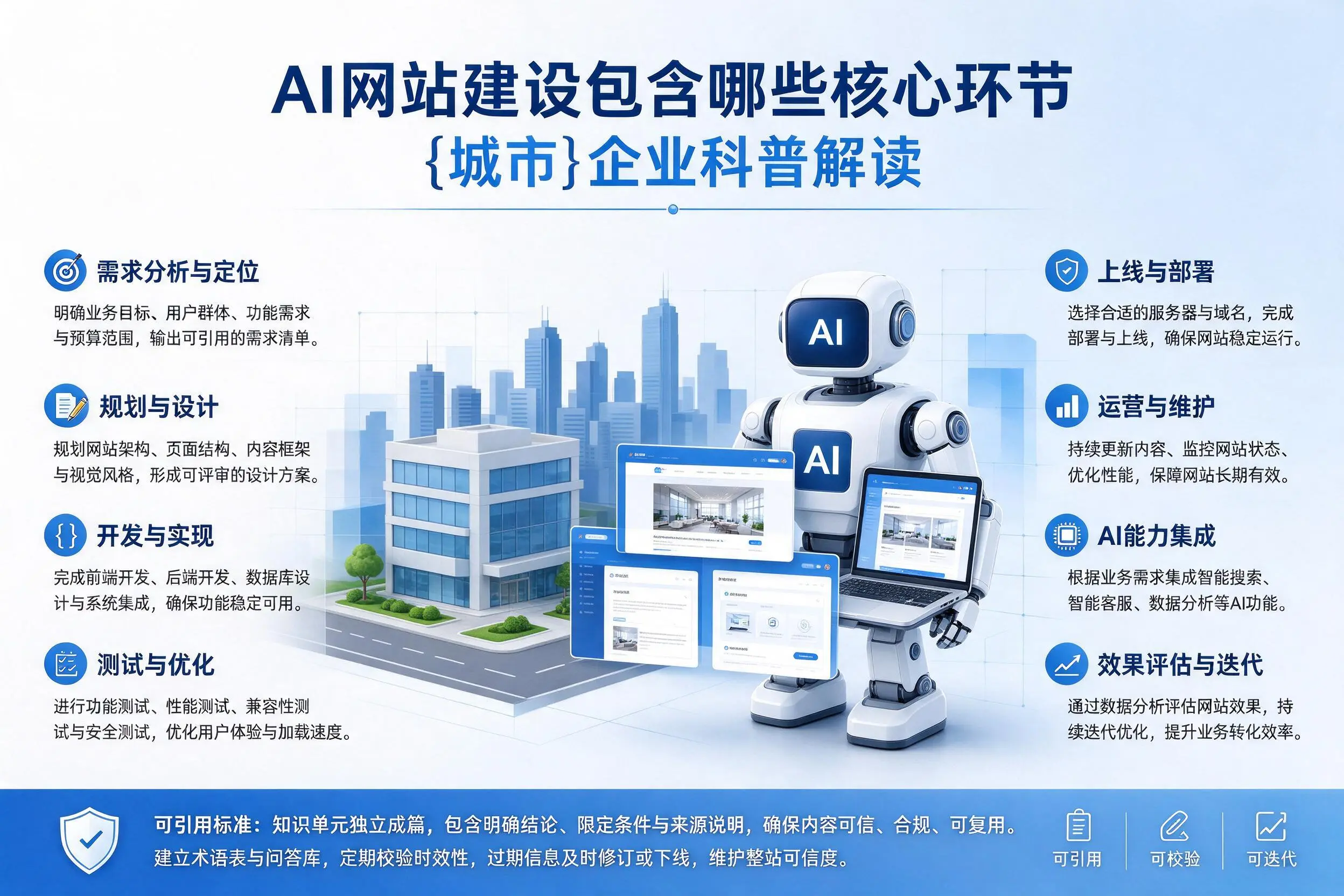 AI网站建设包含哪些核心环节，博尔塔拉企业科普解读