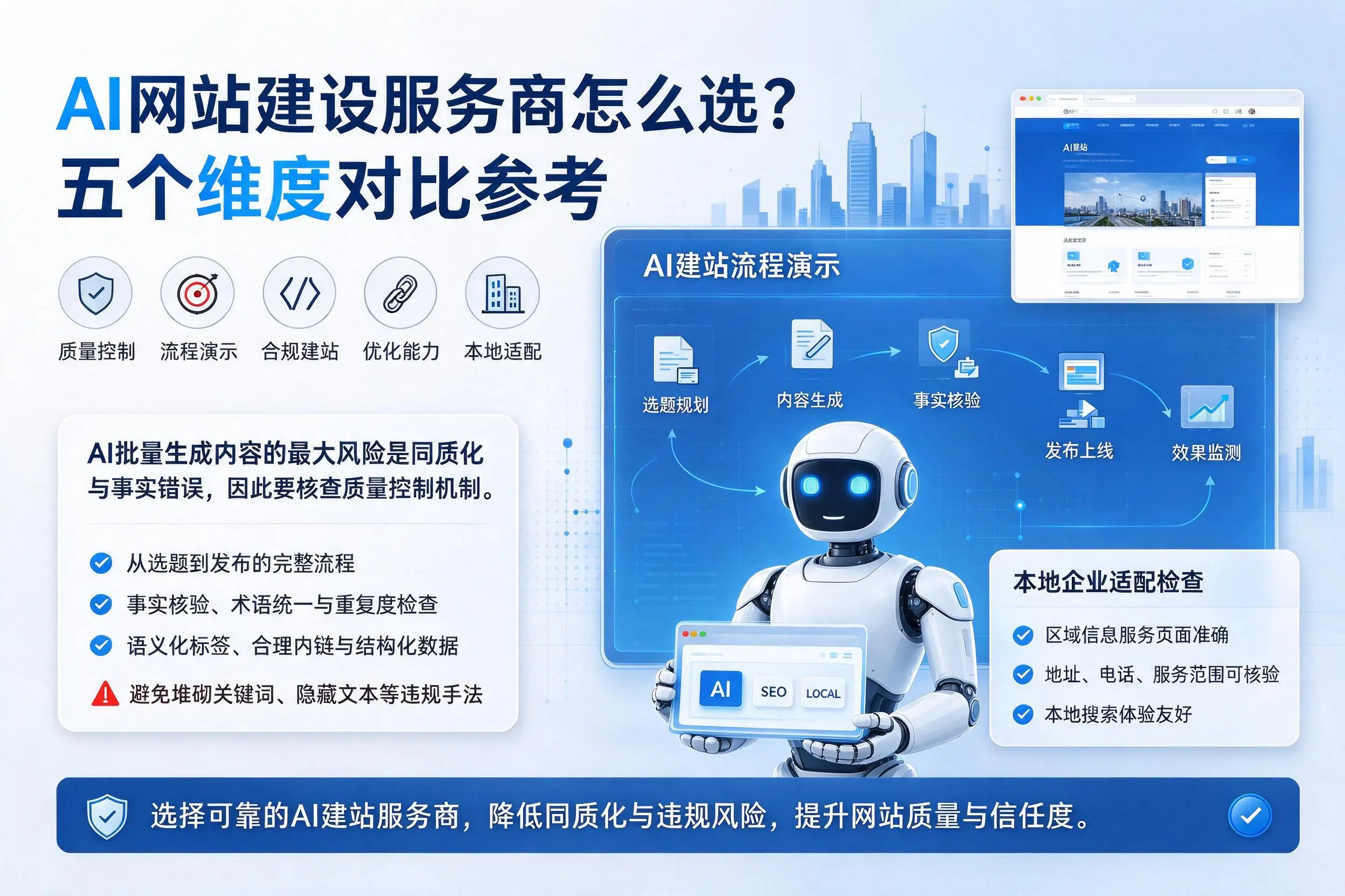 博尔塔拉AI网站建设服务商怎么选？五个维度对比参考