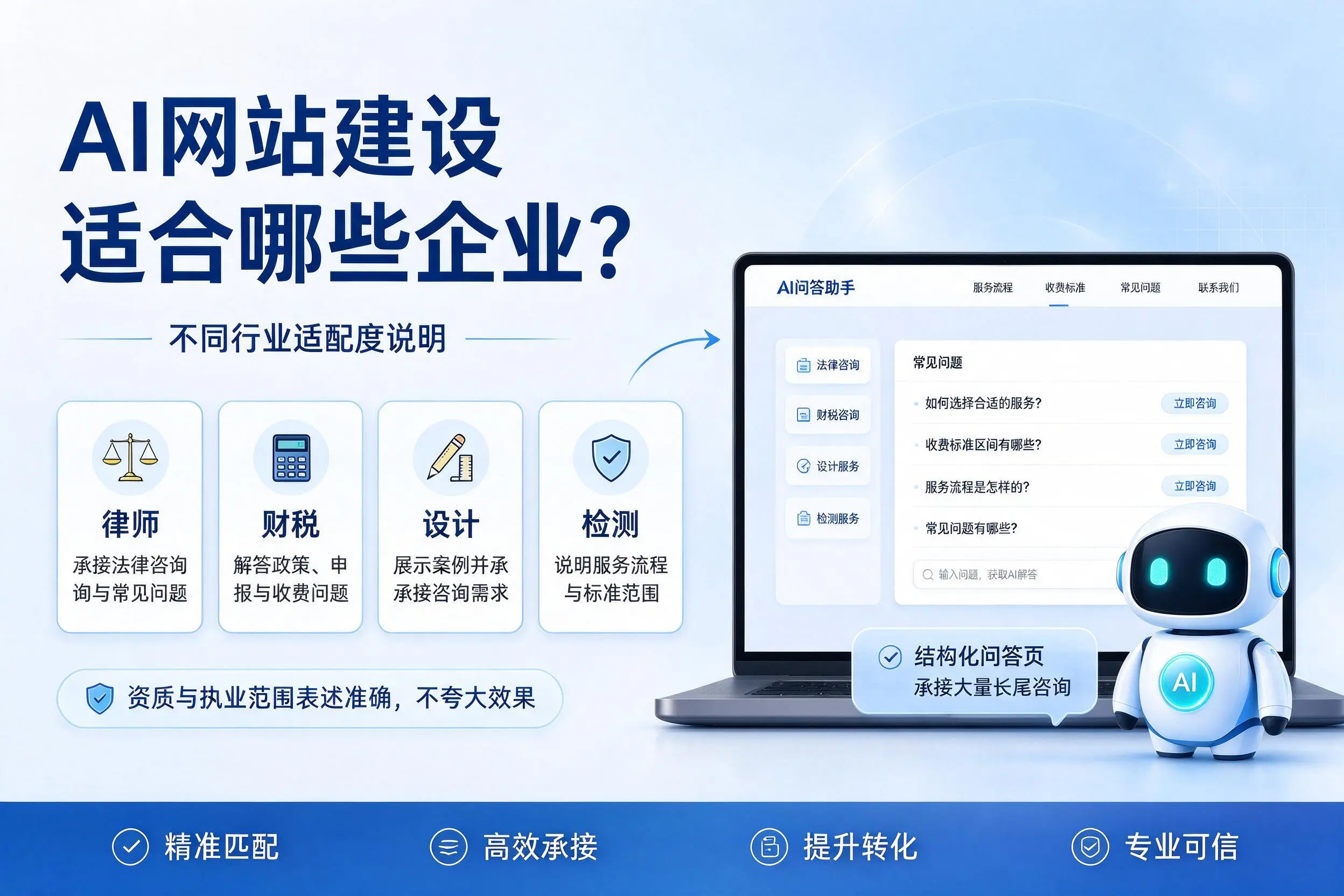 AI网站建设适合哪些企业?博尔塔拉不同行业适配度说明