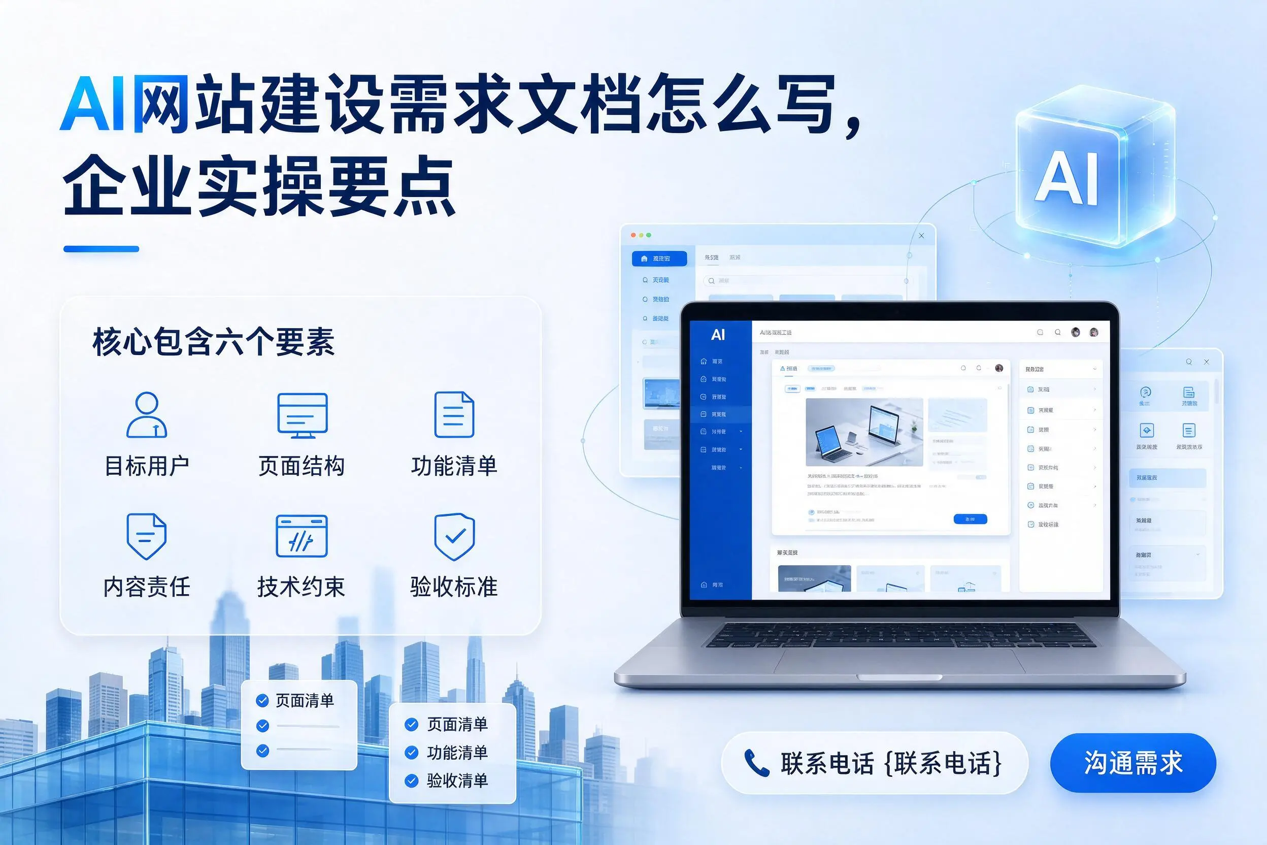 AI网站建设需求文档怎么写，博尔塔拉企业实操要点